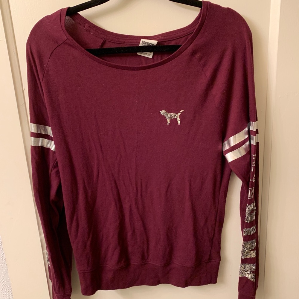PINK long sleeve with sequins!!!